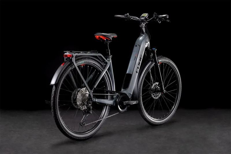 Cube Touring Hybrid EXC 500 Electric Bike Easy Entry 2022 Grey Red-6